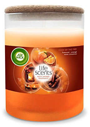 Airwick Life Scents Cosy Fire Kerze, 185 g