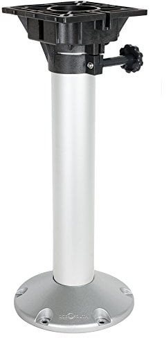 Oceansouth Festsitzsockel mit drehbarer Platte (330 mm) Bootszubehör Sitze Sitz Ponton Jon Angelsockel Bassboote Marine Basis Freiraum Halterung Schwenkpfosten Upgrades Stuhl Aluminium Hocker Ersatz
