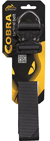 Helikon-Tex Cobra D-Ring (FX45) Tactical Belt Cinturón Militar Exterior - Negro, Negro , S