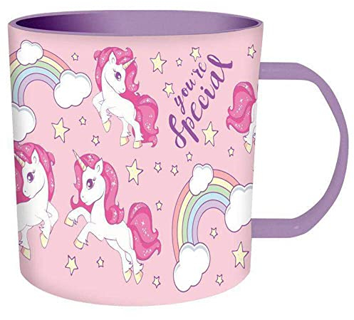 Kids - Tazza in plastica con unicorni, da colazione