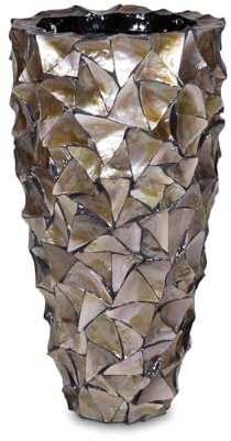 fleur ami Muschel Bodenvase, Ø 40 cm, Höhe 77 cm, Perlmutt braun