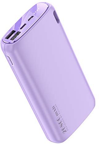 Kuulaa Portable Charger iPhone Power Bank 26800mAh Battery Pack Charger Portable Dual USB Output Portable Battery Charger Compatible with iPhone 15 14 13 12 11 Samsung S22 S21 Google iPad etc, Purple