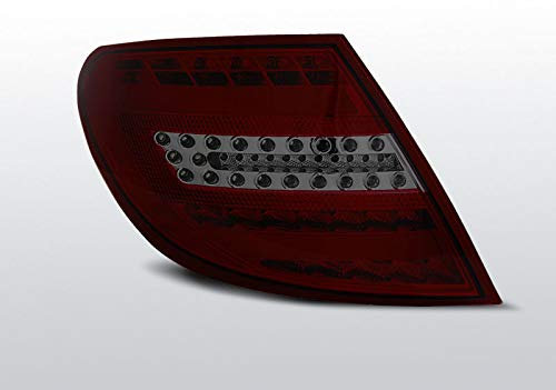 LED Lightbar Rückleuchten in rot matt für Mercedes C-Klasse W204 Limo 2007-2010
