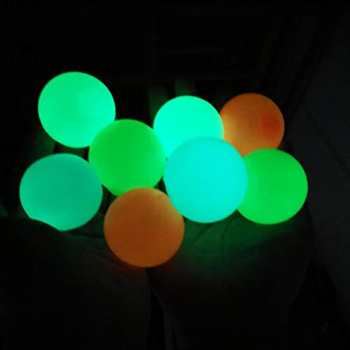 8 Stück Sticky Ball Stress Spielzeug, Fluoreszierende Sticky Target Ball Wand Ball Dekompression Spielzeug Anti Stress Balls - Sticky Ball die an der Decke Kleben Bleiben, 45mm