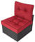 PillowPrim Gartenkissen auf gartenmöbel Rattan Gartenpolster Polsterauflagen Deko Kissen Auflage Polster Ersatzpolster für PE Rattansessel 70x70x42 Rot