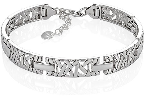 LillyMarie Hochwertiges Sterling Silber Damen Armband Mit Karabinerverschluss 925-Stempel