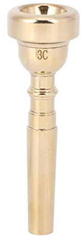 Messing Trompetenmundstück, 3C 5C 7C Professionelle Hornmundstück Ersatz, Gold Heller Bb Ton Trompetenteile Zubehör für Anfängern und Profi-Spieler(3C)