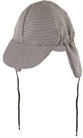 Detektivhut Sherlock Holmes Deerstalker schwarz & weiß Hut Buchtag Verkleidung