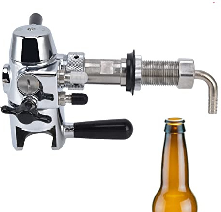 Bierflaschenfüller, kein Schaum-Gegendruck-Flaschenfüller mit abnehmbarem Clip-Verschluss, 304 Edelstahl, schnelles Befüllen von Glasflaschen, Werkzeug für Bier und Wein