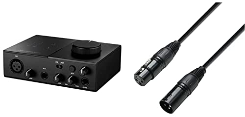 Native Instruments Komplete Audio 1 2x2 192kHz / 24 bit USB Audio Interface mit umfangreichem Softwarepaket, schwarz & Adam Hall Cables K3DMF0150 DMX Kabel XLR male auf XLR female 1,5m