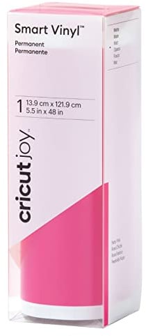 Cricut Joy Smart Vinyl Permanent | Party Pink (matt) | 1, 2 m | selbstklebende Vinylrolle | für die Verwendung mit, 2009841, 1.2m (4ft)