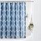 VANZAVANZU Tenda da Doccia per Bagno con Ganci in Metallo Tenda da Doccia in Tessuto Geometrico Tenda da Bagno Resistente per Vasca da Bagno Umida, Resistente all'Acqua - 182 x 182 cm (Blu)