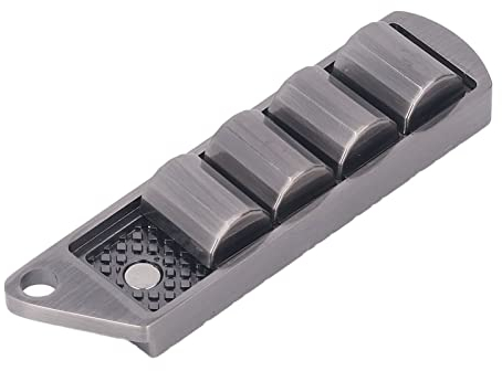 Magnetischer haptischer Metallschieber Fidget, Mini ADHD Autismus Ängstlichkeit Stressabbau Push Slider Sensory Toy für Erwachsene, Tasche EDC Haptic Anxiety Relief Slider (Silber)