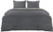 Utopia Bedding Bettwäsche 220x240 Set - Mikrofaser Bettbezug 240x220 cm + 2 Kissenbezüge 65x65 cm - Dunkelgrau/Hellgrau