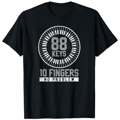 Piano T-Shirt Pianist Geschenk 88 Tasten Klassik Musik T-Shirt