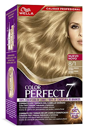 Wella Color Perfect - Tinte de Coloración Permanente para un Cabello Hidratado y Luminoso - Tonos Rubio Ceniza Claro
