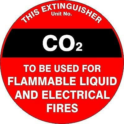 Segnali di sicurezza antincendio estintore Co2 targhe e cartelli in alluminio per esterni 30,5 x 30,5 cm
