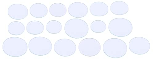 18 Piezas de Cristal Mineral Lente de Reloj Transparente 16-24,5mm Reemplazo Conjunto con Superficie Brillante