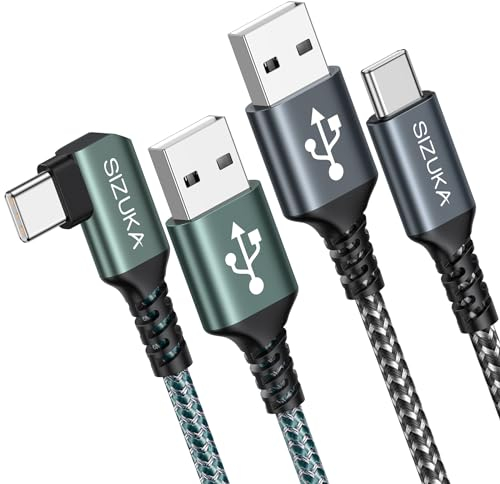 Cavo USB C [2M 2Pezzi] 3.1A Cavo USB Type-C Ricarica Rapida Nylon Cavo Tipo C per Samsung Galaxy S23 S22 S21 S20 S10 A71 A51 Huawei P50,Mate 40,MateBook,Xiaomi,OnePlus 9,Google Pixel 5