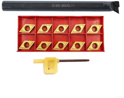 SPORTARC S16Q-SDUCR11 Tornio per utensili di tornitura a sinistra, carburo CNC DCMT11T304, utensile per foro di alesatura barra interna