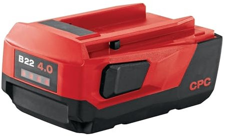 MVVZYWLY B22 5.0Ah Lithium-Ionen-Akku - Kompakter 22V 4.0 Ah Herausnehmbarer Lithium-Ionen-Akku - Kompatibel Mit Hilti 18V 21.6V 22V Akku-Bohrschraubern(Red)