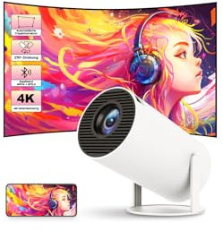 Proyector portátil con WiFi y Bluetooth Bulit-en 270 ° de rotación, LYNCAST Mini proyector soporta 1080P proyector con Auto Keystone, proyector para teléfono/TV Stick/HDMI / PS5 / iOS