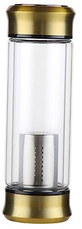 TOPBATHY Bottiglia D'acqua Per Tè 320 Ml in Con Infusore Termica Per Viaggi Ufficio Palestra Infusore Per Tè E Frutta