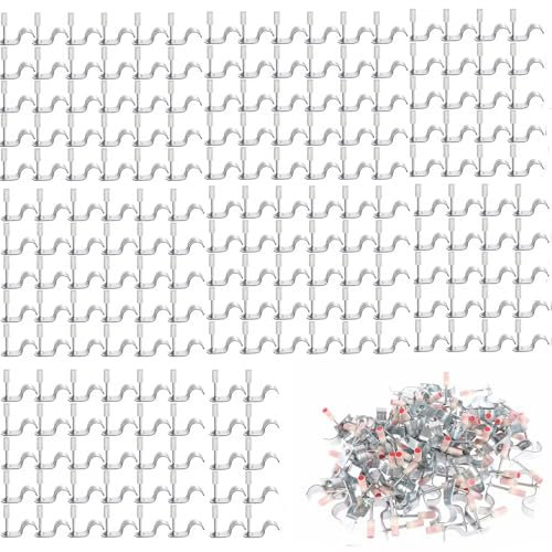 Chiodi Per Sparachiodi,Spara Chiodi Per Cemento e Ferro,Rotonde Chiodi Per SparachiodiRotonde Chiodi per Sparachiodi,Basso rumore,per pannelli a parete (Chiodi a clip per tubi16mm, 200pcs)