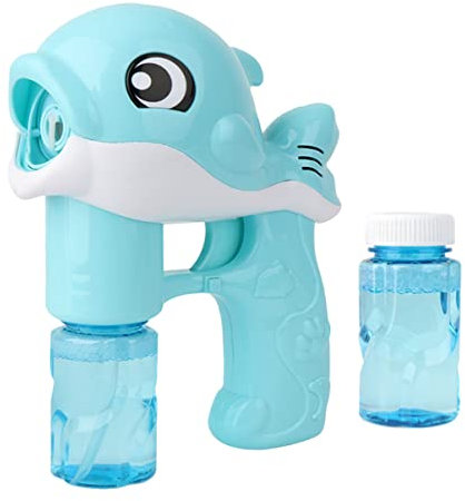 KOMBIUDA Elektrischer Delfin-seifenblasenmacher Tragbarer Seifenblasenbläser Satz Für Kinder Spielzeug Mit Cartoon-Design