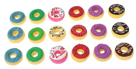 MOLUCKFU 18stücke Tragbarer Donut Radiergummi Dekorativ Dessert Radiergummi Für Schule Bleistift Use