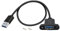 HuaLiSiJi Cavo USB 3.0 per Montaggio a Pannello Prolunga USB Maschio Femmina per Chiavetta USB, Mouse, Tastiera, Stampante, Videocamera (Nero, 1.5 m)