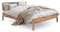 byoak Massivholzbett Penny - mit Polsterkopfteil - Doppelbett aus Holz - 160 x 200 cm - Geölt - Wildeiche