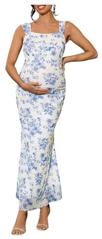 Floerns Women's Floral Maternity Dress Bodycon Fishtail Long Pregnancy