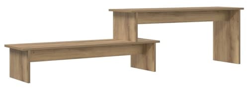 vidaXL TV Cabinet Artisan oak 180 x 30 x 43 cm Engineered wood, Modern Tv Cabinet, Rectangular Entertainment Center, Stylish Media Console, Functional Shelving Unit for Living Room Storage