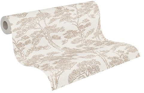 A.S. Création Farbverlauf-Fototapete – Braun, Creme, Rot – 1,59 x 2,80 m | Moderne Farbverlauf-Optik als Wandakzent – matte Strukturtapete, einfach zu verkleben & spurlos abziehbar