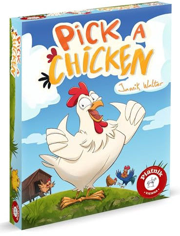 Piatnik 675195 - Pick a Chicken - EIN Kartenablegespiel für Kinder