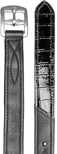 WALDHAUSEN Steigbügelriemen Kroko, X-Line, schwarz, 130 cm