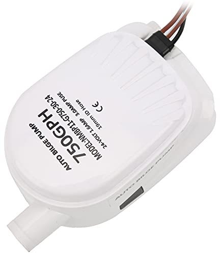 Dioche Bomba de Achique de 24 V Bomba de Achique Sumergible Automática de 24 V 750 GPH - Protección contra la Corrosión y los Incendios con Interruptor de Flotador Incorporado