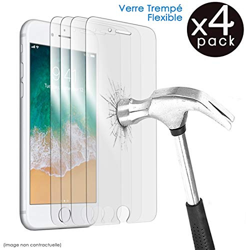 KARYLAX Pack of 4 Unbreakable Flexible Nano Glass Screen Protectors for Apple iPhone 8 (Pack of 2)