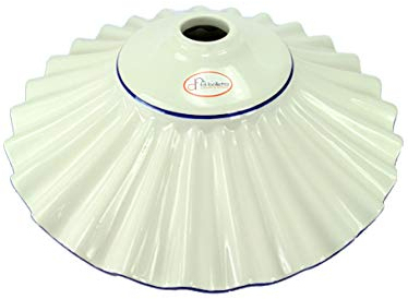 fd-bolletta arredamento e illuminazione Lampenschirm, keramik lampenschirm blauer Rand vf10 Maße: Höhe 9,5cm, Ø flach 38cm
