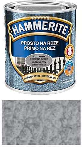 Hammerite Metal Protective Paint Rust Protection 0.7 L Hammer Strike Choice of Colours Varnish 0.75 (Hammer Strike Silver-Grey)