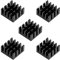 Othmro 5 stücke Schwarz Aluminium Kühlkörper Kühlrippe Kühler Leiterplatte für Led Halbleiter Integrierte Schaltung Gerät 14x7mm (WxH)
