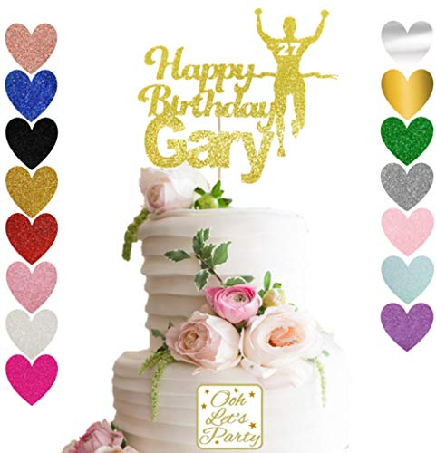 8. Personalised Birthday Cake Topper With Runner, Choose Your Name & Age, Premium