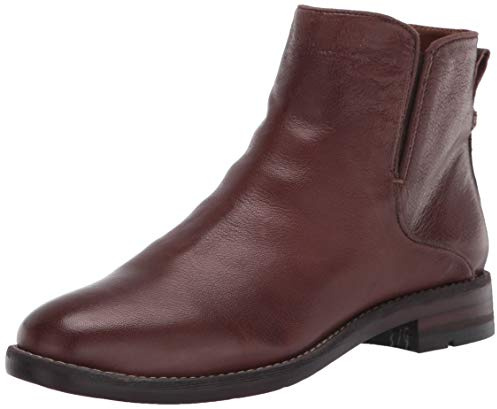 Franco Sarto Womens Marcus Flat Ankle Bootie Dark Brown Leather 8 M