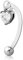 viva-adorno Intimpiercing KVV Christina Bioflex Piercing Banane Kristall Klar Herz Anhänger Bauchnabelpiercing Z550h