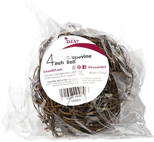 Cousin DIY Dekorative Weinrebenkugel, 10,2 cm