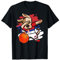 Funny Dabbing Dog Serbien Basketball Fans Trikot Serbien Flagge T-Shirt