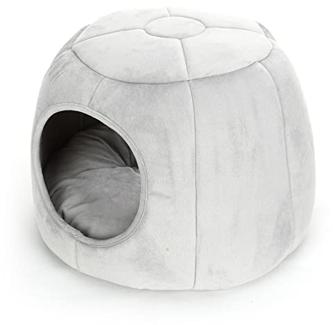 Koomuao Meerschweinchen Haus,Kleines Haustiernest,Kleine Tier Plüsch Höhle Kuscheln Schlafsack,Kleintier Haus für Igel, Ratte, Eichhörnchen, Eidechse, Frosch, Gecko, Chamäleon (Kürbis-grau)