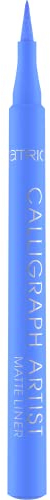 Catrice Calligraph Artist Matte Liner, Eyeliner, n. 020, Blu, risultato immediato, colore intenso, opaco, vegano, senza particelle di microplastica, senza nanoparticelle, senza profumo, confezione da
