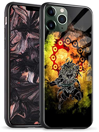 HWLHJJ Japanische Anime-Schutzhülle aus weichem Silikon für Manga, modische Glas-Schutzhülle (für iPhone XS Max, Meliodas Drachen-Sinne)